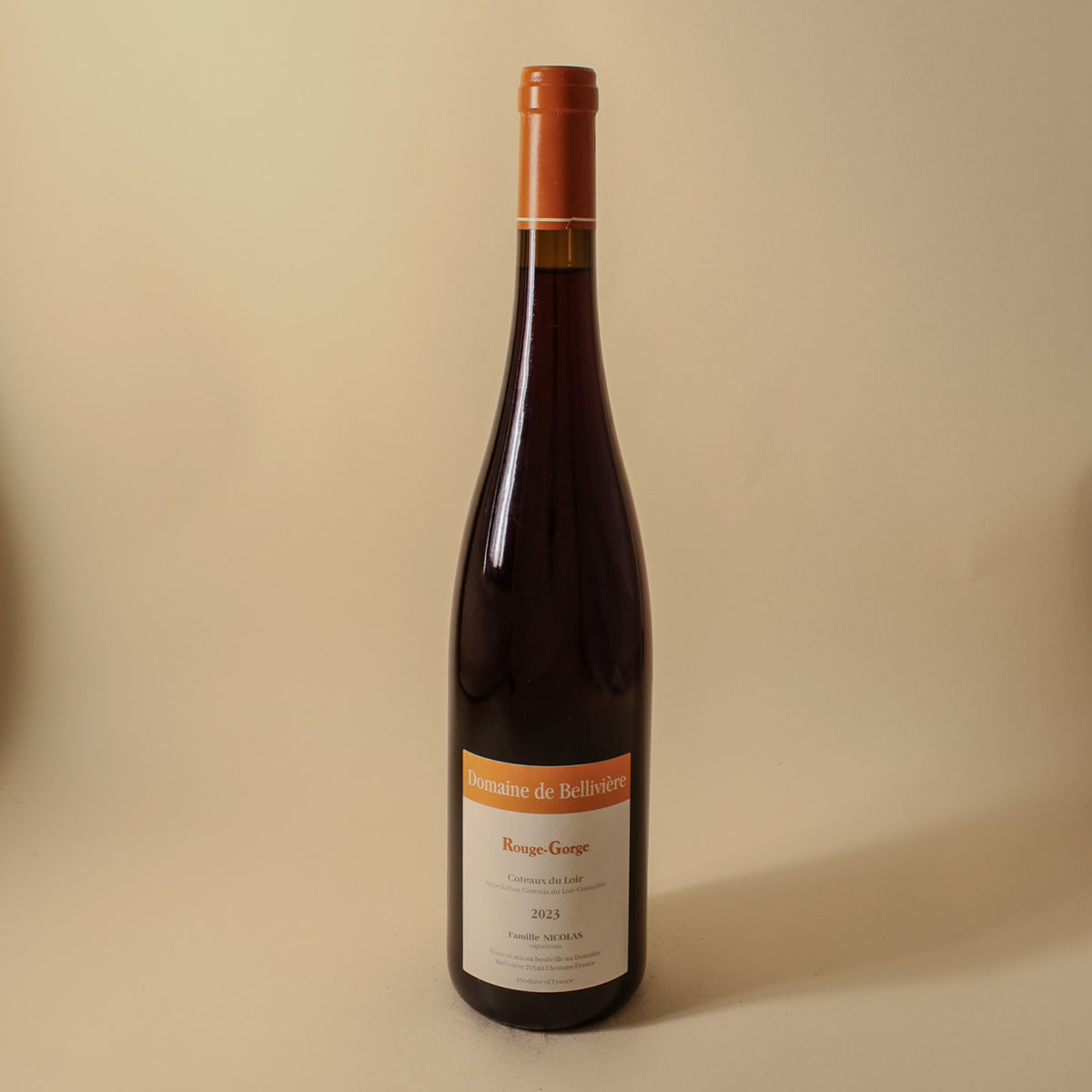 2023 Domaine de Belliviere, Coteaux du Loir, Rouge Gorge
