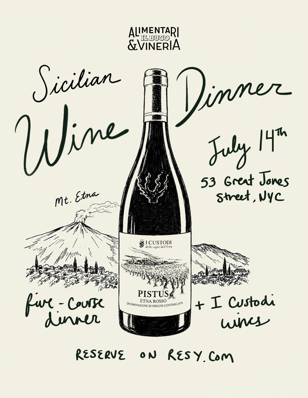 I Custodi Dinner with Il Buco Alimentari & Vineria