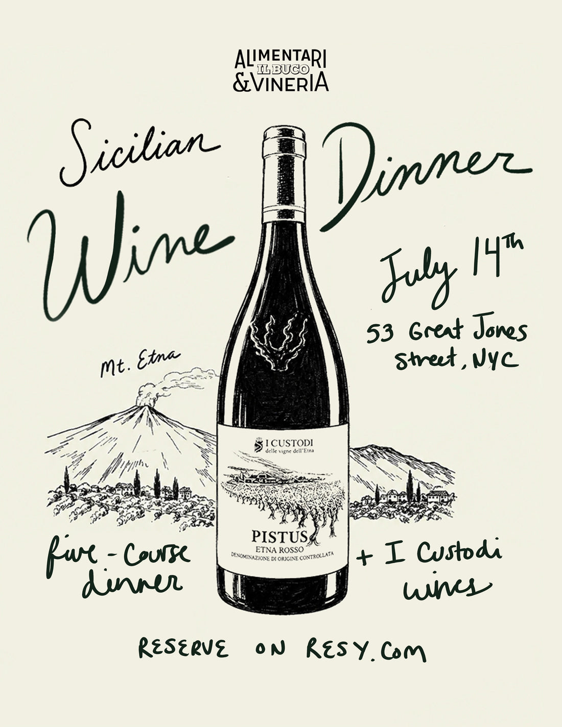 I Custodi Dinner with Il Buco Alimentari & Vineria