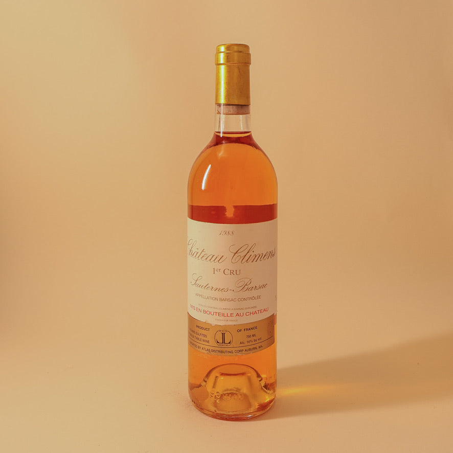 1988 Chateau Climens Premier Cru Classe, Barsac