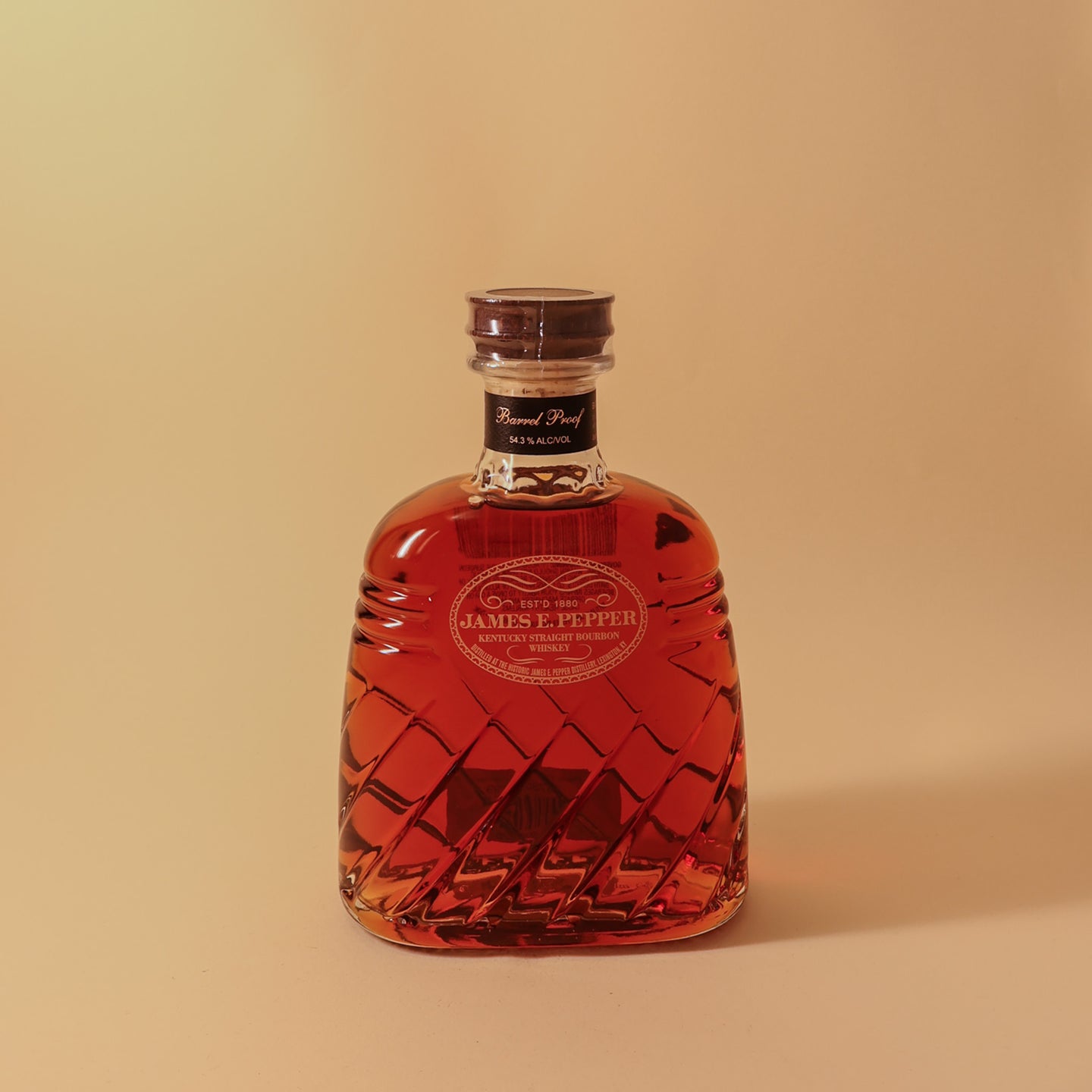 James E. Pepper 1880, Kentucky Straight Bourbon Barrel Proof Decanter