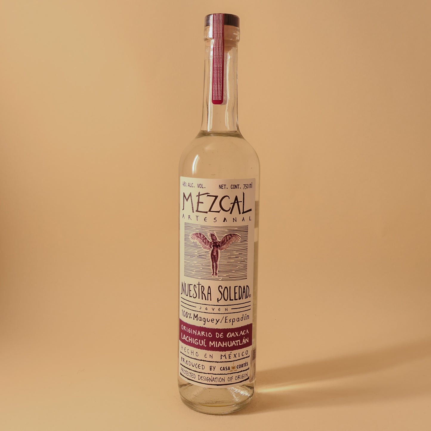 Nuestra Soledad, Mezcal Artesanal, Joven, Lachigui Miahuatlan
