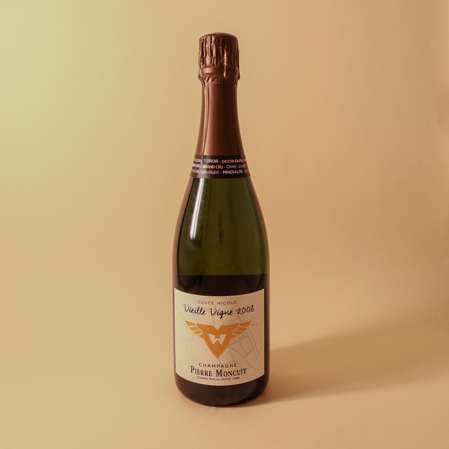 2008 Pierre Moncuit, Champagne, Blanc de Blancs Grand Cru, Le Mesnil Extra Brut - Sur-Oger Cuvee Nicole VV [Les Chetillons]