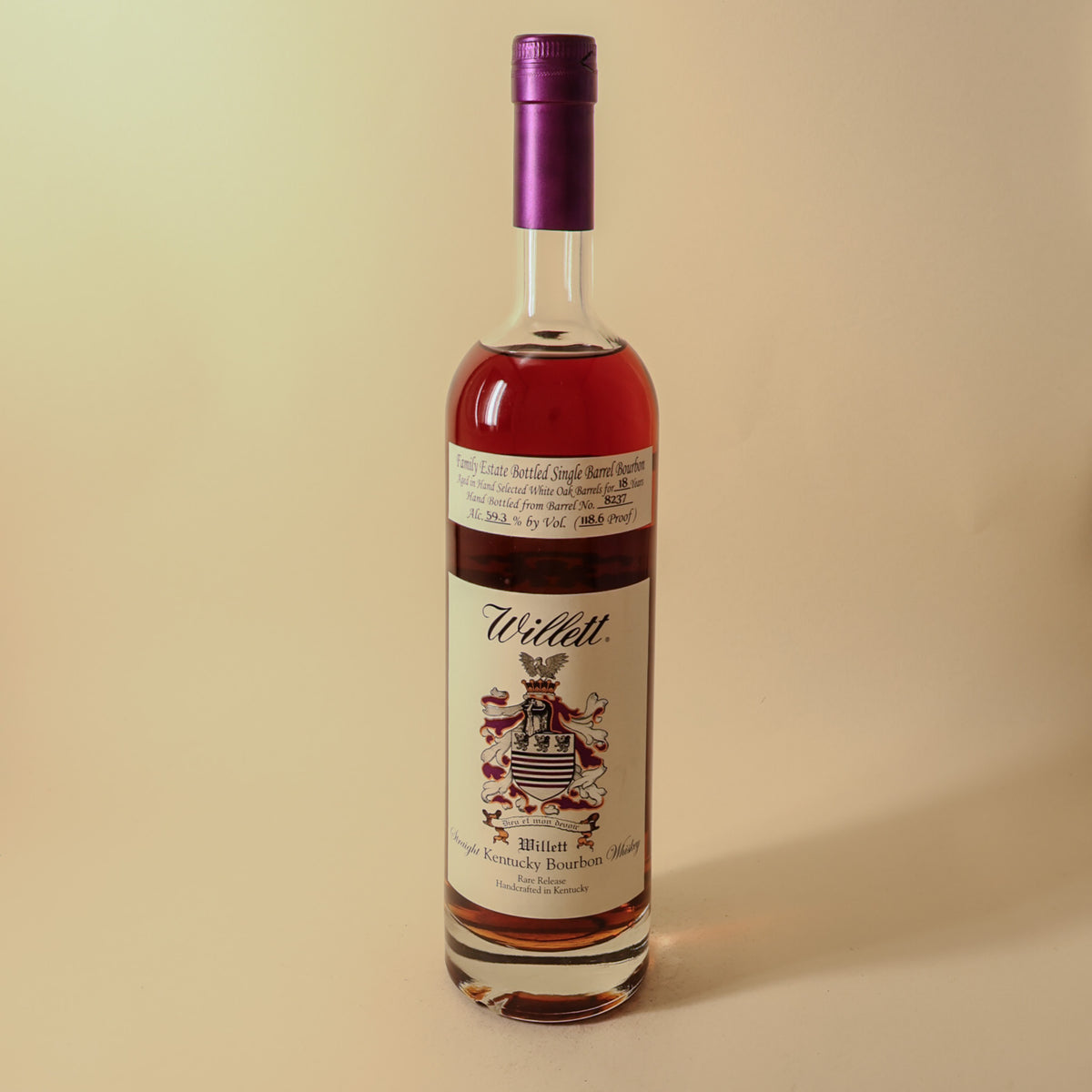 Willett Distillery, White Oak Barrels Aged 18 Years, Straight Kentucky Bourbon Whiskey
